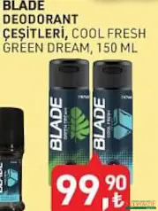BLADE DEODORANT ÇEŞİTLERİ 150 ML BLADE DEODORANT ÇEŞİTLERİ 150 ML